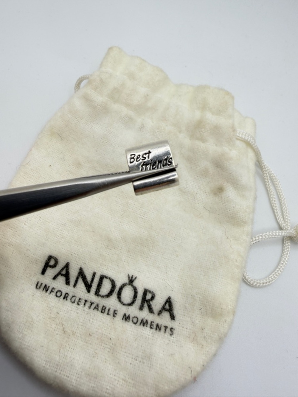 Retired Best Friends PANDORA ALE 925 Sterling Silver Scroll Bead Charm - Picture 8 of 8